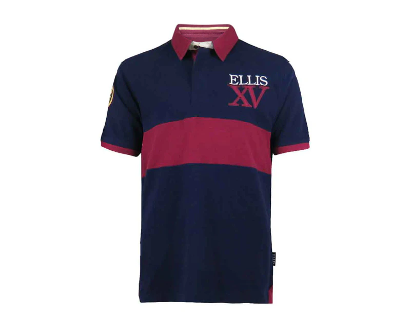 Vintage Ellis Rugby Polo XV Retro Shirt - Navy