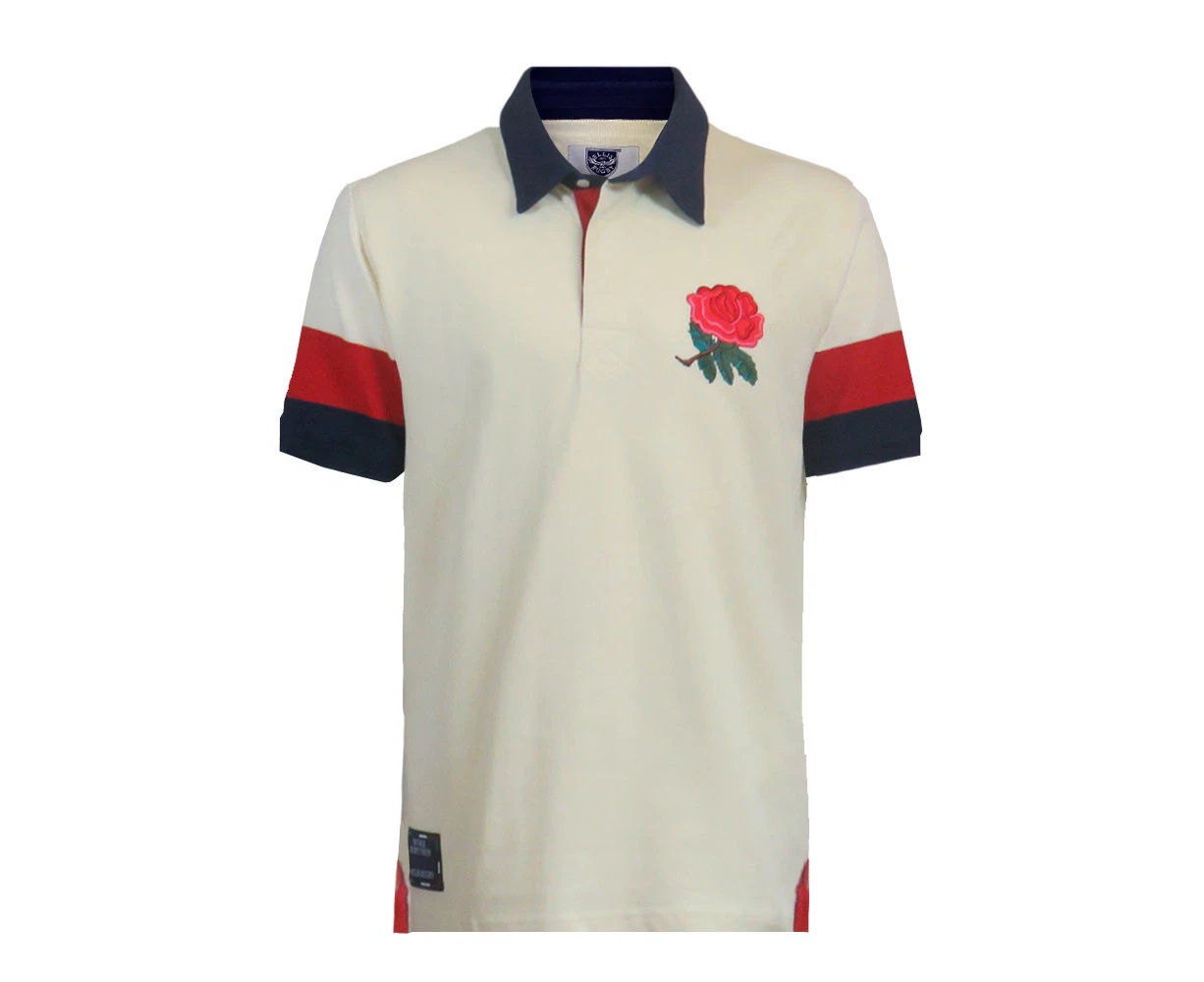 England Rugby 1996 Shirt Polo Five Nations - Ecru