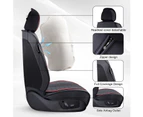 3PCS Front Car Seat Covers for Mazda Leather Cushions Protector Interior Parts Black with Red Line