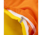 Solid Soft Doona Duvet Quilt Cover Bed Set Double Queen King Size Pillow Case - Orange and Yellow