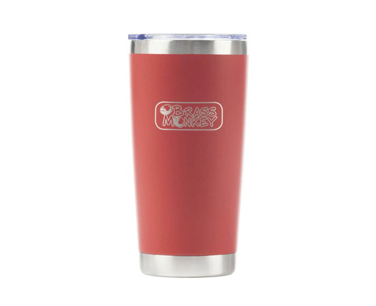 Brass Monkey Brass Monkey Stainless Steel Push Lid Cup (590mL) - Maroon