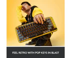 Logitech POP Keys Mechanical Wireless Keyboard with Customizable Emoji Keys, Durable Compact Design, Bluetooth or