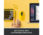 Logitech POP Keys Mechanical Wireless Keyboard with Customizable Emoji Keys, Durable Compact Design, Bluetooth or