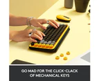 Logitech POP Keys Mechanical Wireless Keyboard with Customizable Emoji Keys, Durable Compact Design, Bluetooth or