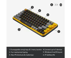 Logitech POP Keys Mechanical Wireless Keyboard with Customizable Emoji Keys, Durable Compact Design, Bluetooth or