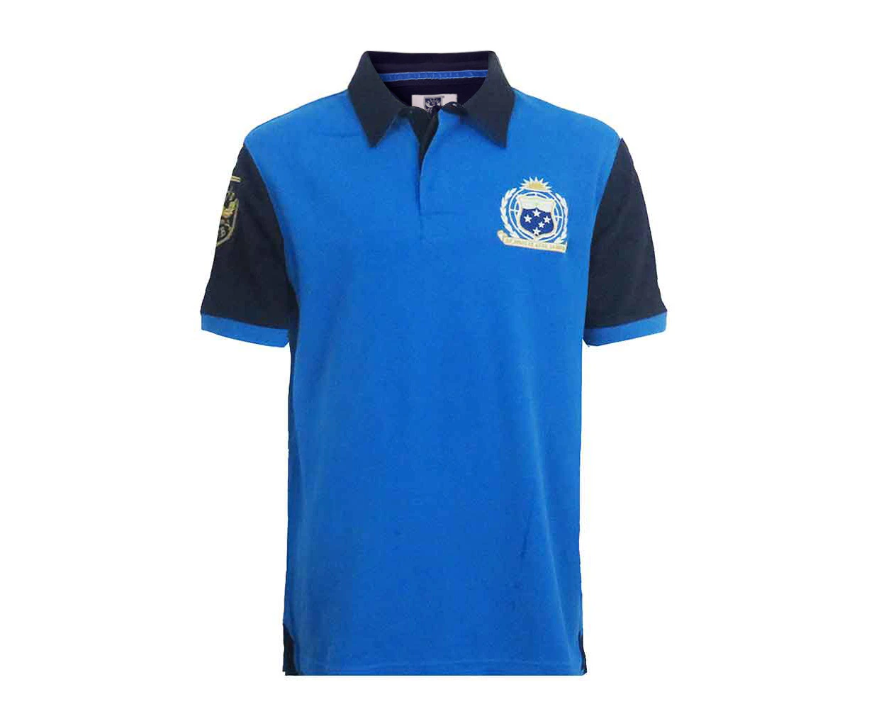 Samoa Rugby Shirt Polo Retro Style - Blue