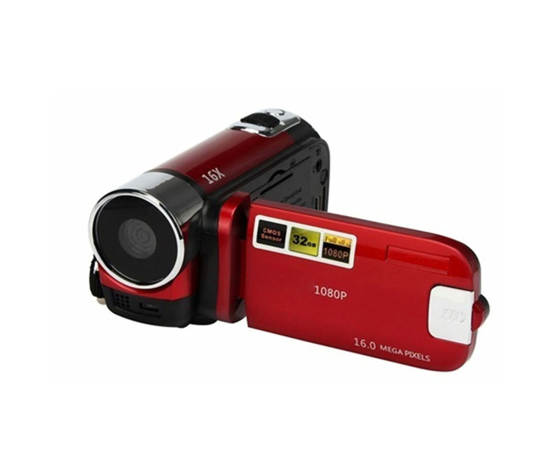 Centaurus 2.7inch Portable Digital Full High Clarity 1080P 1600W DV Video Camera Zoom Camcorder-Red