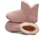 Women'S Furry Bootie Slippers Comfywarm House Slipperswith Plush Faux Fur Lining Outdoor Indoor,Pink