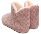 Women'S Furry Bootie Slippers Comfywarm House Slipperswith Plush Faux Fur Lining Outdoor Indoor,Pink