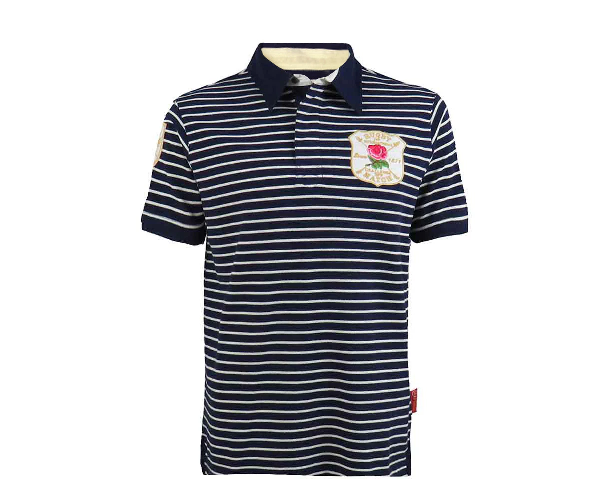 England International Rugby Shirt Vintage Polo - Navy