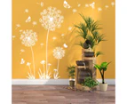 White Dandelion Sitting Room Bedroom Wall Stickers Anti-collision Household Adornment Decor Decals Mural Art Poster on The Wall