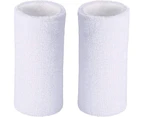 6 Inch Wrist Sweatband Sport Wristbands Elastic Athletic Wrist Bands for Sports - White