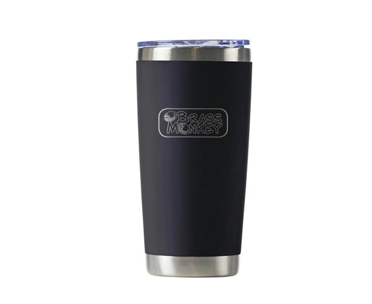 Brass Monkey Brass Monkey Stainless Steel Push Lid Cup (590mL) - Black