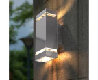 Up Down Wall Light Outdoor Sconces GU10 Stainless Steel w/ 6W LED CCT Bulb