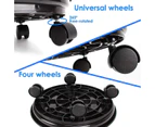 2 Pack Plant Cart, Round Pot Plant Holder with Wheels, Heavy Duty Planter Holder Tray on Rollers, Universal Wheels for Indoor Outdoor Home Garden