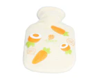 Hot Water Bottle 350ml Thick Washable Natural Rubber Good Elasticity Easy Operation Hot Water BagCarrot