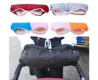 Winter Warm Pram Cart Stroller Mitten Hand Cover Baby Carriage Pushchair Glove - Blue Pink