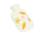 Hot Water Bottle 350ml Thick Washable Natural Rubber Good Elasticity Easy Operation Hot Water BagCarrot