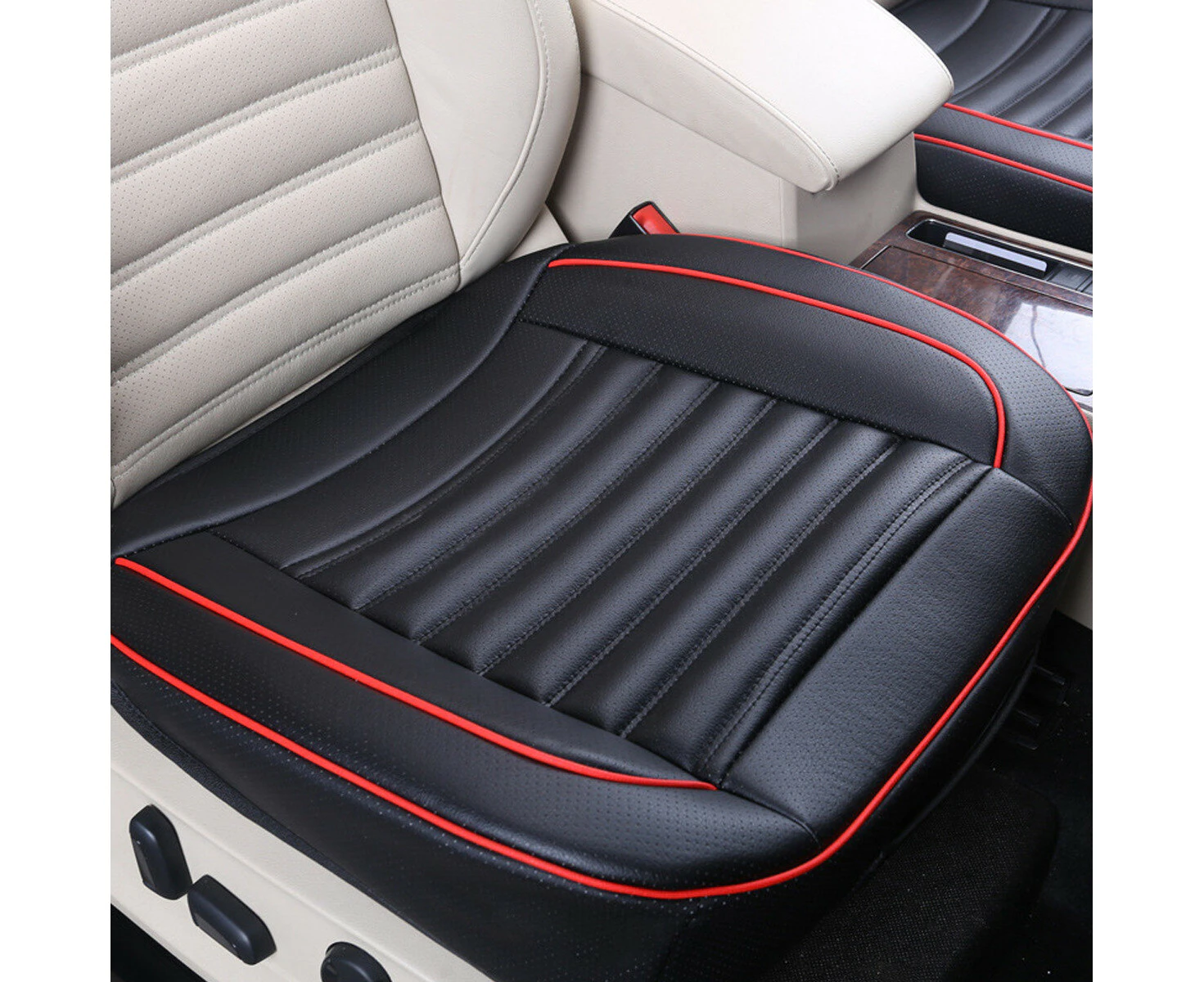 5/10/20pcs 50x50cm Pu Leather Car Cushion Seat Chair Cover Black/beige/coffee Auto Interior Pad Mat - Beige 5pcs