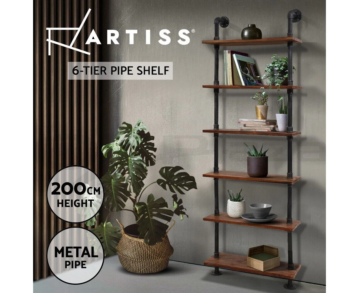 Artiss Wall Shelf Display Shelf Bookshelf Industrial DIY Pipe Shelf Rustic