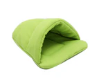 Thick Fleece Warm Dog Cat Tent Cave Nest Bed Slipper Shape Pet Sleeping Bag - Grey