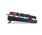 RGB Mechanical Gaming Keyboard,LED Rainbow Backlit,Blue Mechanical Switches USB Wired Computer Keyboard with For Multi-Device