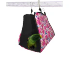 Bird Nest Bed Hanging Cave Keep Warm Thickening Triangle Parrot Hammock Plush House Cage Accessories-Pink L unique value