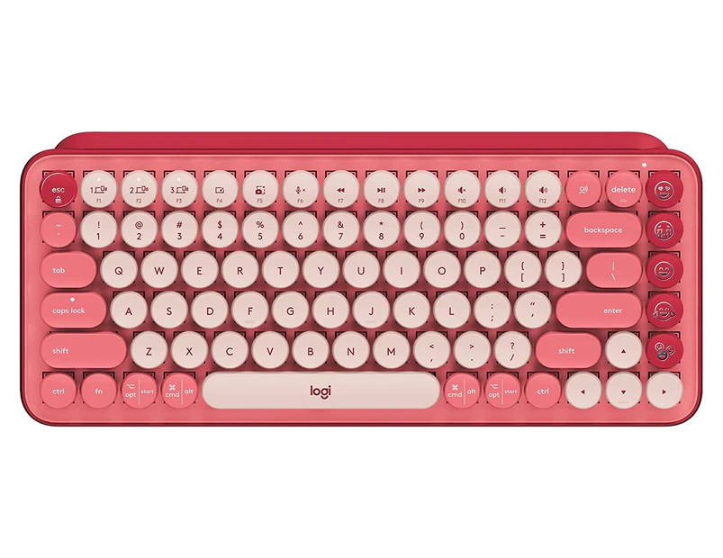 Logitech POP Keys Mechanical Wireless Keyboard with Customizable Emoji Keys, Durable Compact Design, Bluetooth or