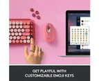 Logitech POP Keys Mechanical Wireless Keyboard with Customizable Emoji Keys, Durable Compact Design, Bluetooth or