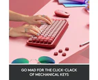 Logitech POP Keys Mechanical Wireless Keyboard with Customizable Emoji Keys, Durable Compact Design, Bluetooth or