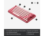 Logitech POP Keys Mechanical Wireless Keyboard with Customizable Emoji Keys, Durable Compact Design, Bluetooth or