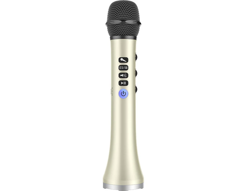 Bluebird Wireless Karaoke Microphone Bluetooth-compatible Speaker Handheld Singing KTV Party Supply-Luxury Gold