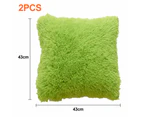 2Pcs Plush Hold Pillowcase Plush Hold Pillowcase Soft Comfortable Solid Color Creative Cushion Cover,Green Fruits