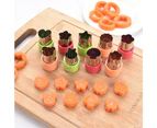 9Pcs Vegetable Cutter Sets Mini Fruit Cutters DIY Baking Mold For Biscuits