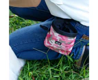 Dog Treat Pouch Training Bag with Clip, Outdoor Training Dog Snack Reward Waist Pocket Pet Feed Training Pouch-Pink