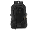 Men Canvas Backpack School Rucksack Vintage Satchel Shoulder Travel Laptop Bag - Black