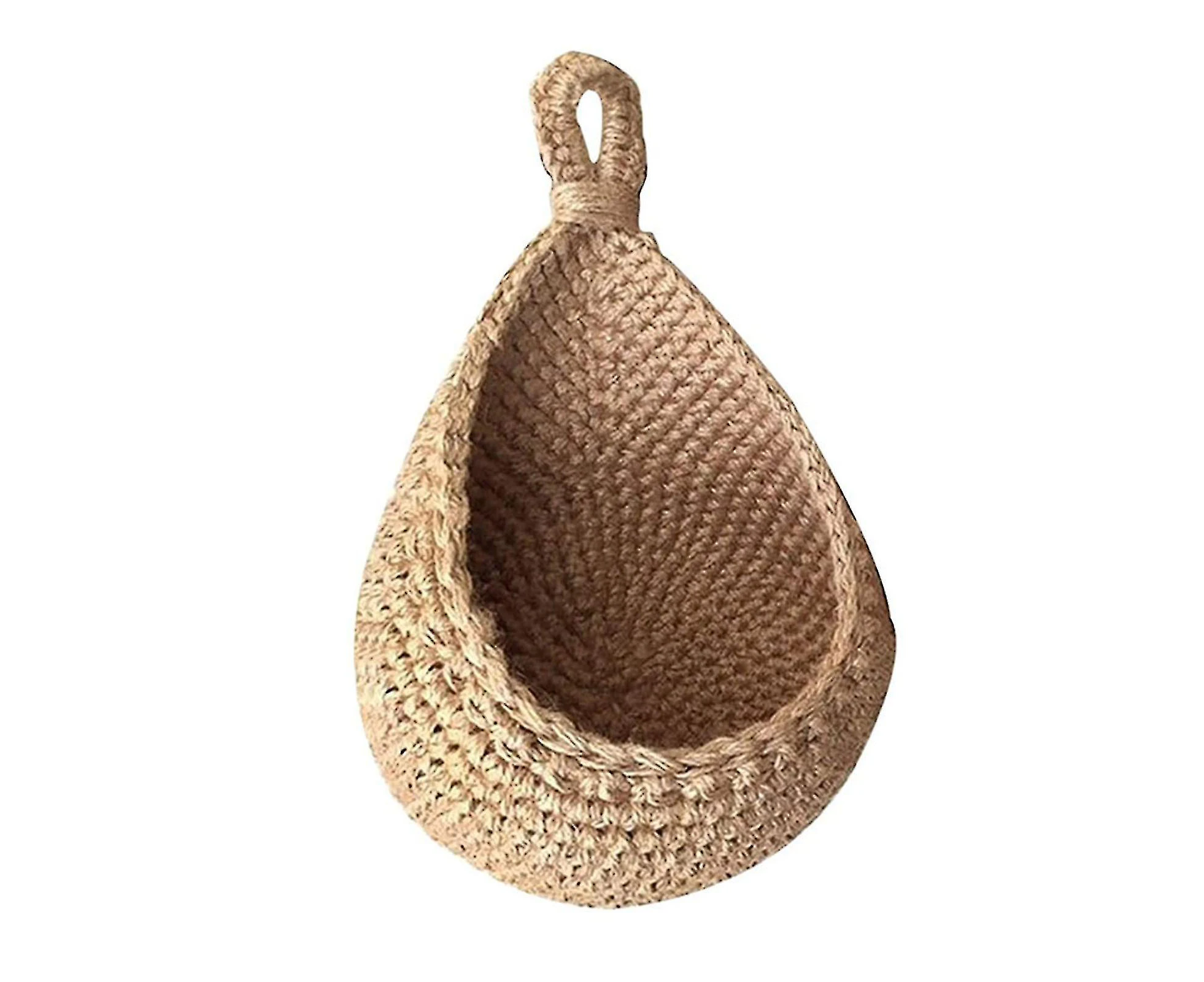 Hanging Wall Vegetable Fruit Baskets Vintage Handmade Woven Storage Basket For Home Living1pcs-wood