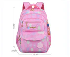 Primary Schoolbag Girls Waterproof Children's School Bag Backpack--Pink