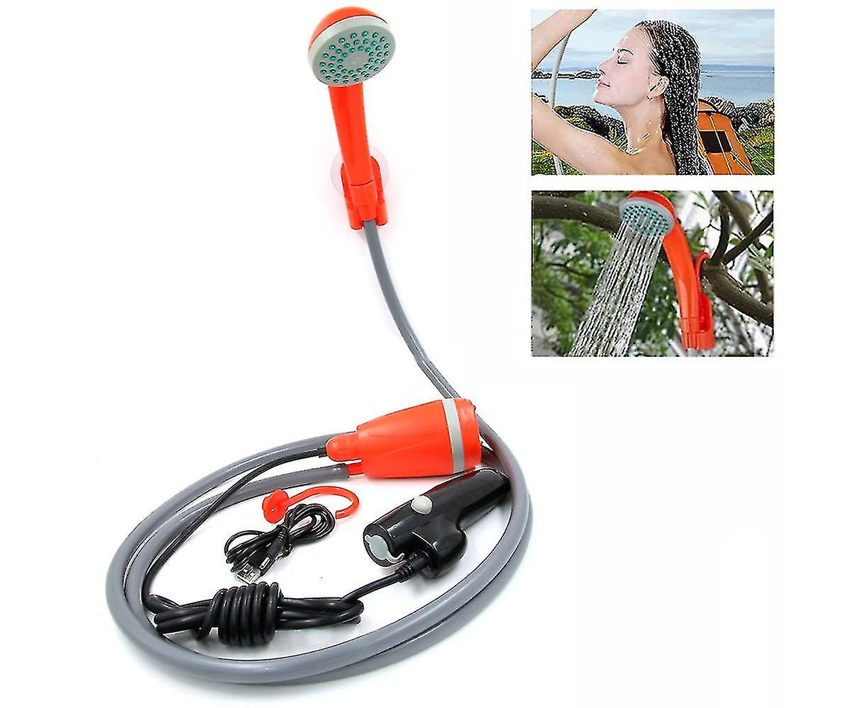 Submersible Pump Portable Outdoor Shower - Orange