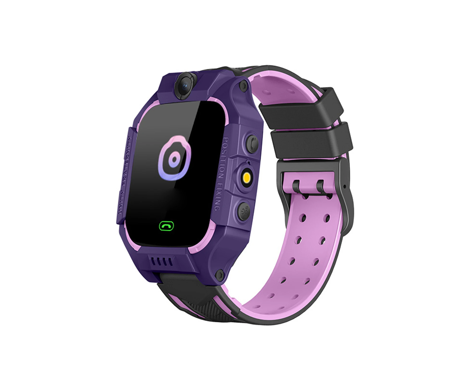 Q19 Smart Watch Waterproof Fashion Silicone Flashlight Children Watch for-Purple