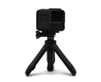 1 Set Camera Support Folding Adjustable Height Mini Portable Load-bearing Bracket Handheld Selfie Tripod for Gopro Action Camera-Black