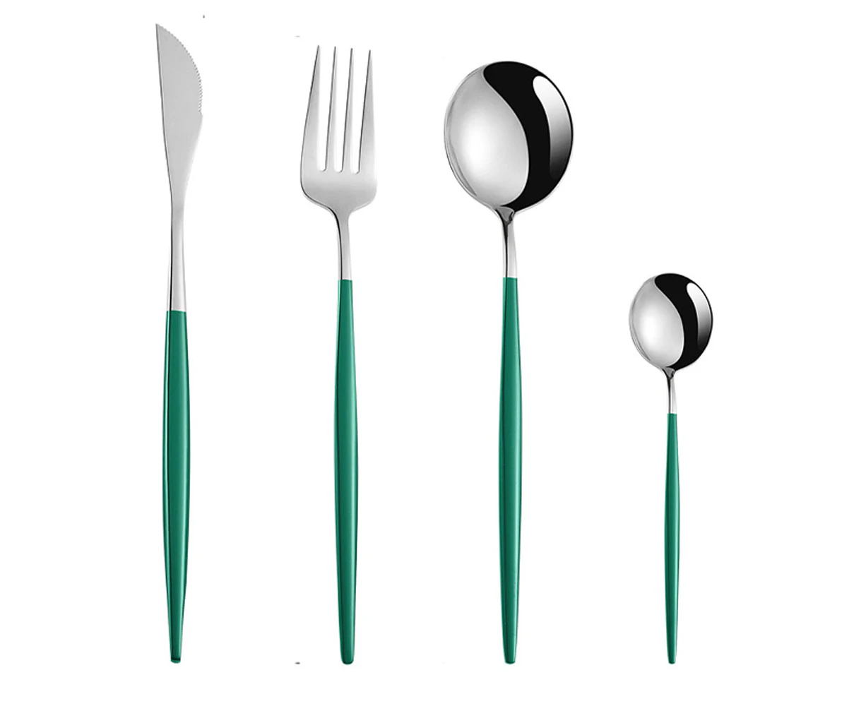 4Pcs, Reusable For Lunch Camping School Picnic Workplace Travel, Include Fork Spoon Knife,Style 1