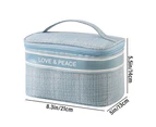 Large-capacity Travel Makeup Bag Cosmetic Case Toiletry Bag For Women-Blue
