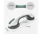 12 Inch Grab Bars Shower Handle for Bathroom with Strong Suction Cup for Elderly/Seniors, Handicap and Kids - Green, 2Pcs