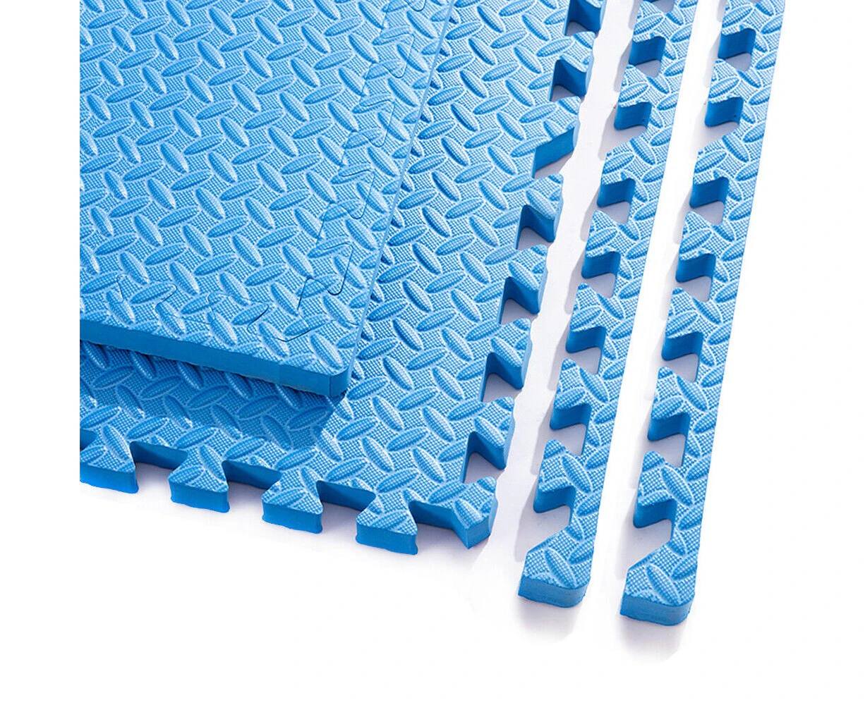 EVA Foam Mat Floor Mats Interlocking Heavy Duty Puzzle Baby Kids Playmat Blue 8PCS