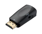 HD 1080P HDMI-compatible to VGA Converter Adapter with Audio Cable for PC X-box Projector-Black