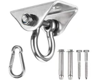 Stainless Steel 360 ° Swivel Ceiling Hook with Swivel Carabiner Hook for Hanging Chair Sand Bag for Wooden Yoga Hammock Chair, Wall Hook, Gym-