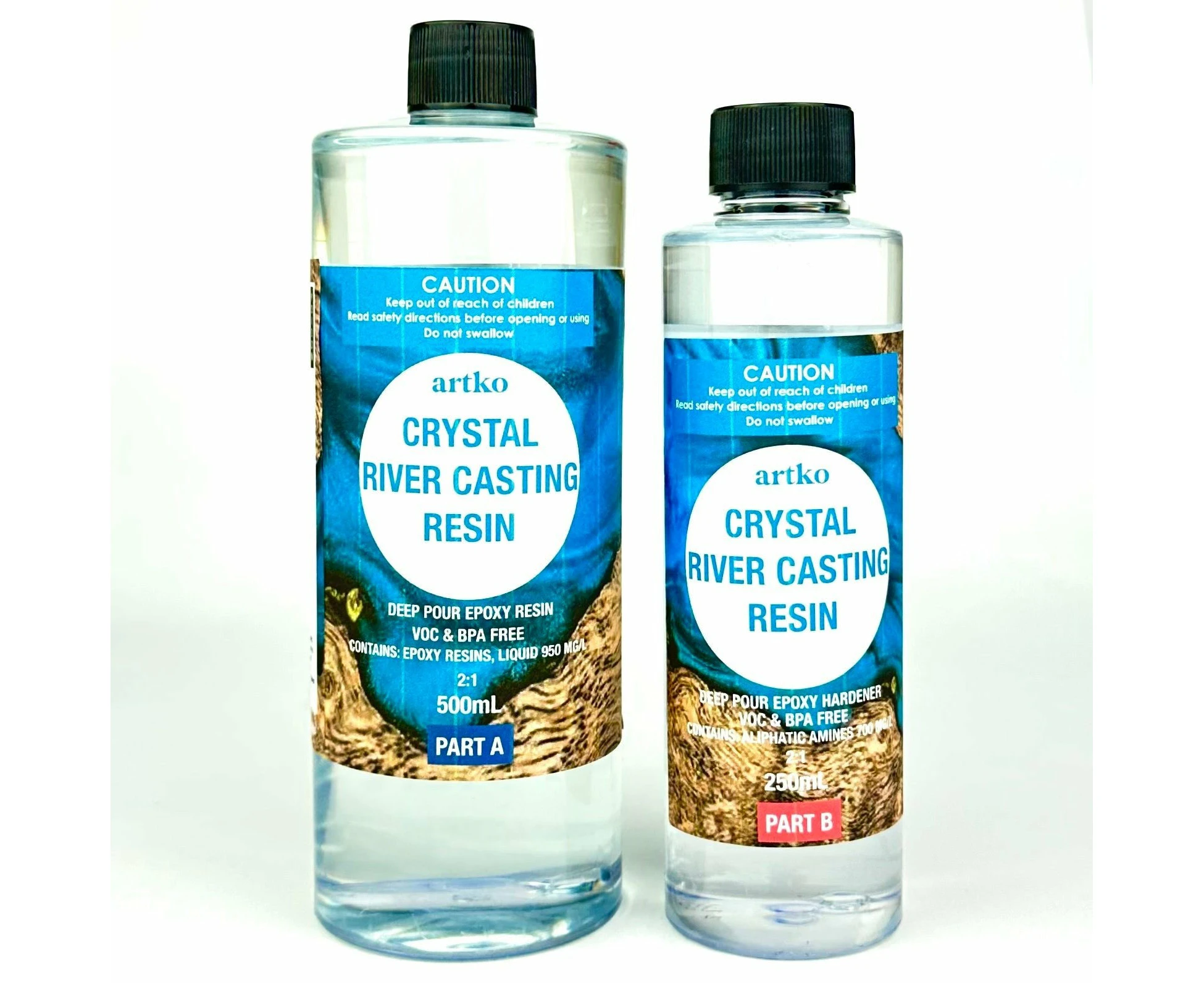 Crystal River Deep Pour Epoxy Resin 2:1  750ml Kit