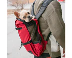 Dog Carrier Backpack for Small and Medium Pets Front Facing Adjustable Dog Backpack Carrier Fully Ventilated (L)