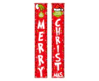 Christmas Porch Sign Oxford Cloth Xmas Door Banner Wall Hanging Party Decoration-Style 1